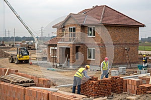 Brick house construction project