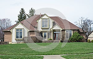 Brick House with Multiple Roof Lines