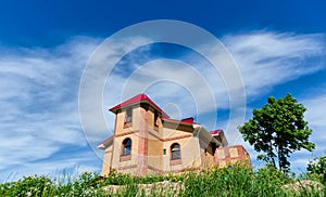 Brick house on top of the hill.