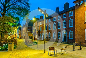 Brick houses in Leicester, England