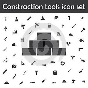 Brick icon. Constraction tools icons universal set for web and mobile