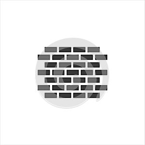 Brick icon modern flat style vector illustration