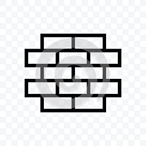 Brick icon vector illustration isolated on transparent background