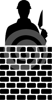 Brick Layer Silhouette