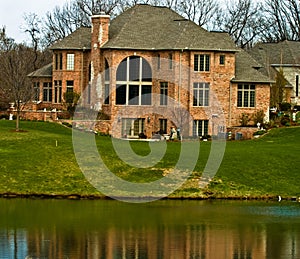 Brick luxury home golf course