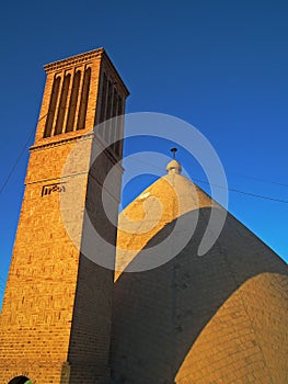 Brick made historical Ice house or Yakhchal in Naein city, Isfahan , Iran