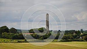 Brick old stoned tower meadow