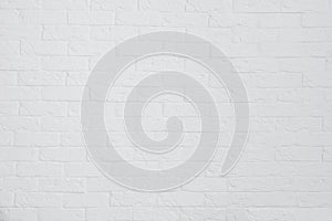 Brick painted white wall background