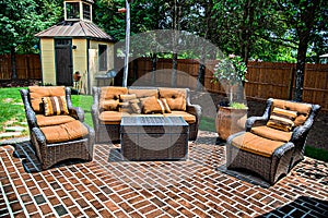 Brick Patio and Furniture photo