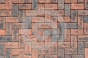 Brick pattern on a sidewalk