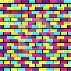 Brick pattern. Vector seamless brick wall background