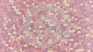 Brick pavement tile, top view. Urban texture as background.