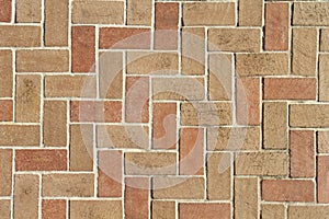 Brick Pavers Background Texture From Above photo