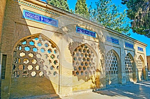 Brick Persian screen, Hafezieh, Shiraz, Iran