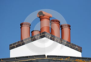 Brick Red Chimney Pots