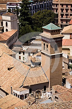 Brick roofs in Granada town