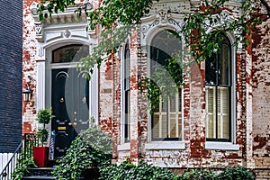 A brick row house in Georgetown, Washington, DC photo