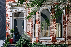 A brick row house in Georgetown, Washington, DC photo