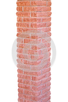 Brick smokestack isolated on white