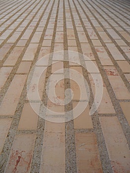 Brick stone wall as part of architecture in Vaduz