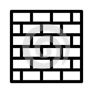 Brick thin line vector icon