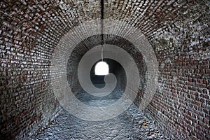 Old tunnel built of brick