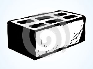 Brick. Vector drawing icon sign