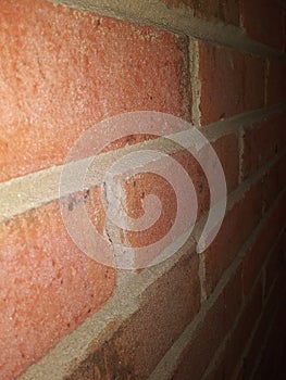 Brick wall angled view