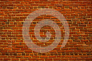 Brick wall background. Brickwall for texture or backdrop. Old brick wall of an building. Masonry of stone blocks as background