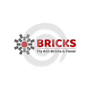 bricks fly ash bricks & payer logo design by studio photo