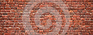 Brick wall background, grunge texture brickwork old house