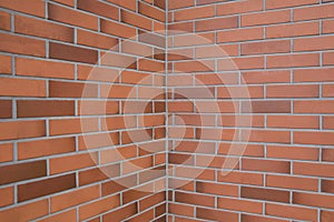 Brick wall background with wide angle