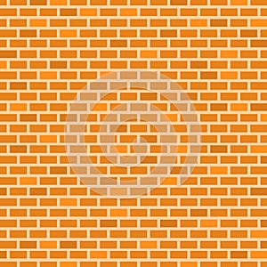 Brick Wall Background. Yellow, Orange, Brown Colors. Vector illustration for Your Design