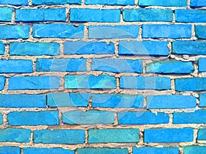 Brick Wall Blue