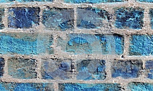 Brick wall.Brick wall of a building.Blue brick wall.Old Red Brick Wall with Lots of Texture and Color.