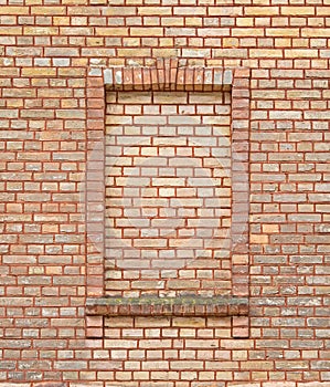 Brick wall with brick window