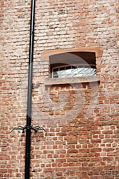 Brick wall in Bridewell prison Liverpool