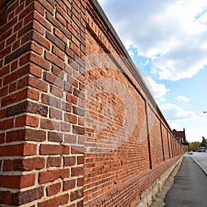 Brick wall of a building photo