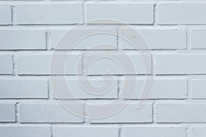 Brick wall clean white color vintage texture background