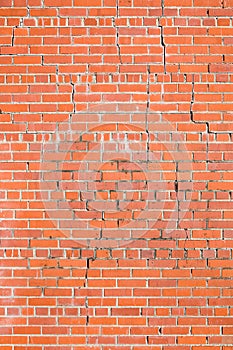 Brick wall cracks