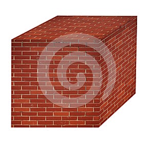 Brick wall cube