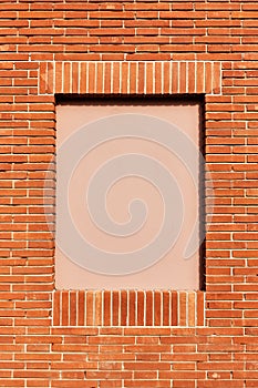 Brick wall with false window