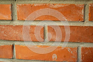 Brick wall with a few bricks missing