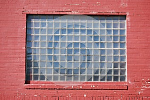 Brick Wall Glass Block Window