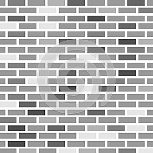 Brick wall of gray bricks of different colors
