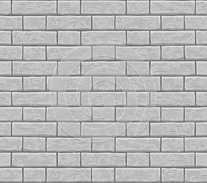 Brick wall gray seamless pattern background.
