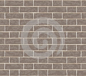 Brick wall gray seamless pattern background.