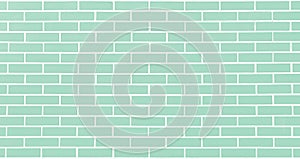 Brick wall green background photo