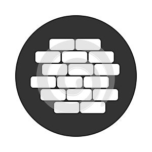 Brick wall icon, Brickwork construction