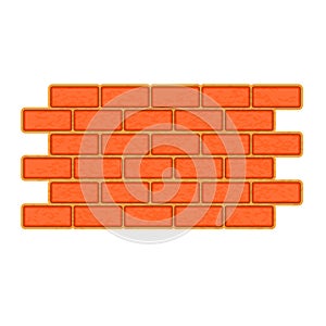 Brick wall icon, flat style